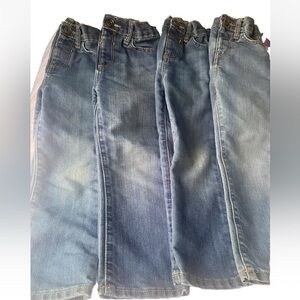 The Children's Place Bootcut Blue Jeans Boys 4T Adjustable Waist Denim Lot Of 4